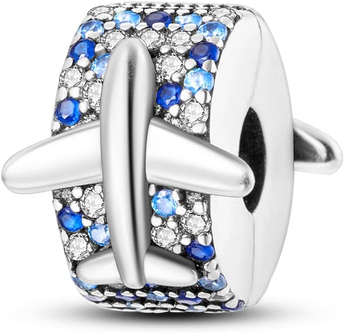Parmuz Clip Spacer Charm for Bracelet 925 Sterling Silver Pave Cubic Zirconia Clip Lock Spacer Stopper Bead Star Moon Evil Eye charms Jewelry Gift for Woman - Image 1